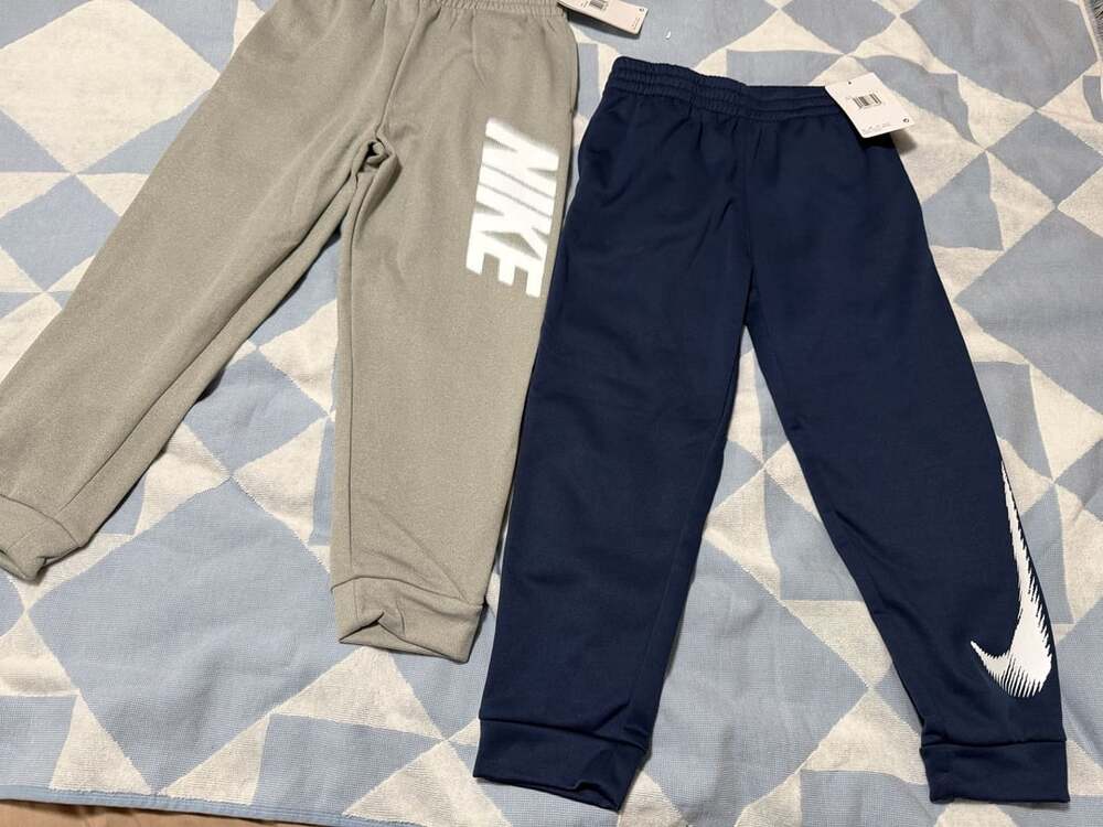 Nike Therma-Fit Joggers Size 7 Gray and Navy Lot of 2